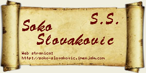 Soko Slovaković vizit kartica